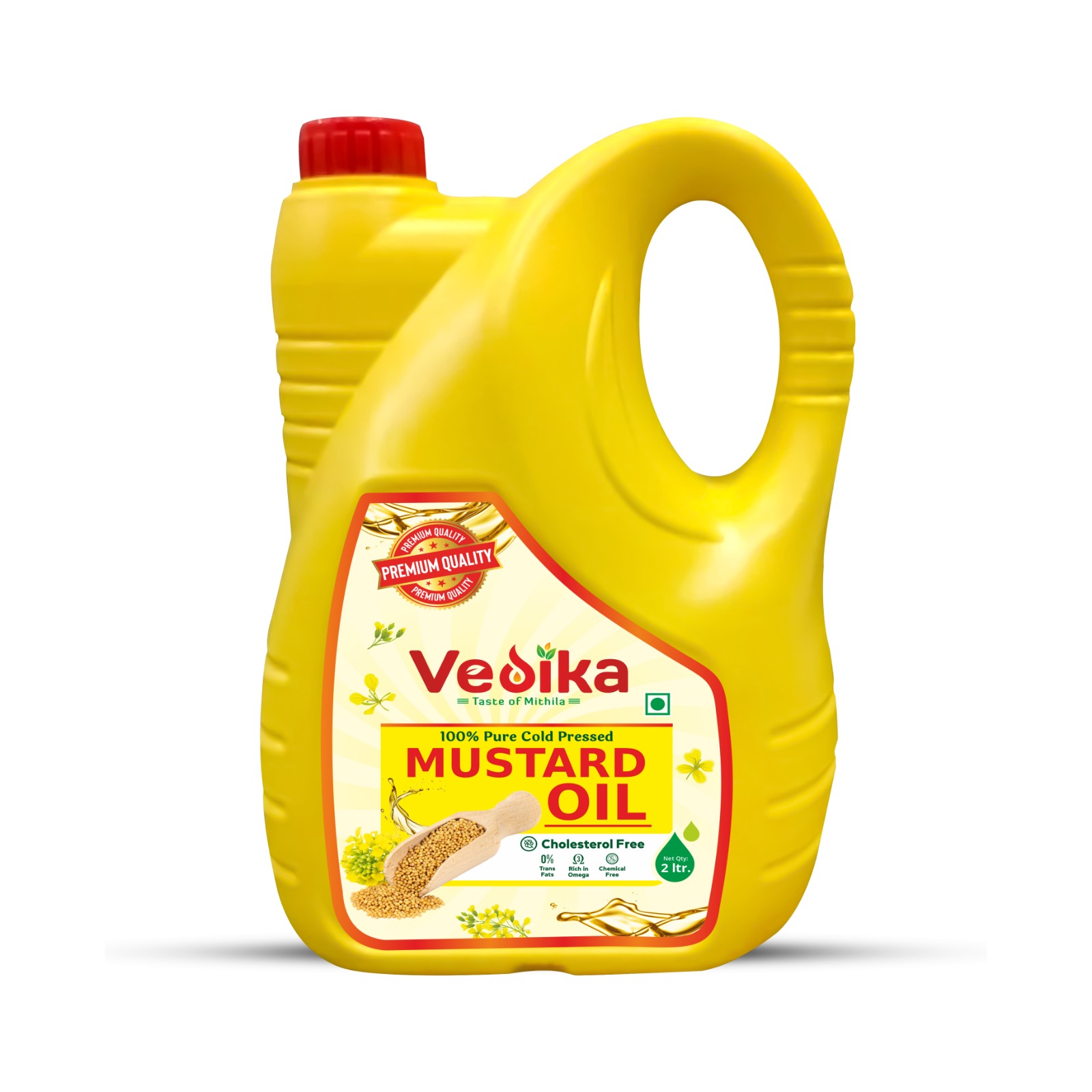 Vedika mustard oil serving presentation