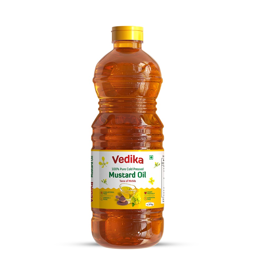 Vedika 100% Pure Cold Pressed Mustard Oil – 1L