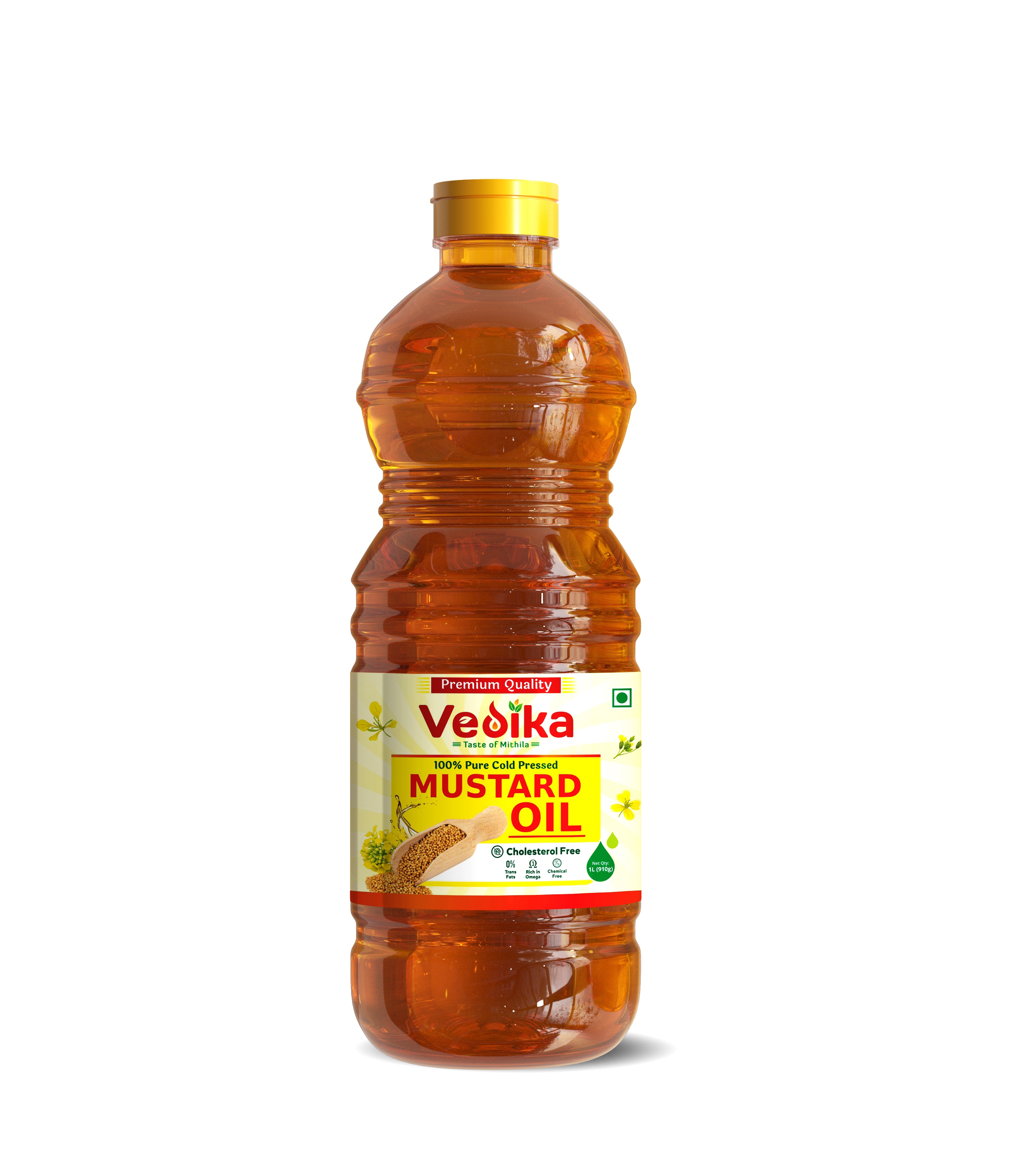Vedika 100% Pure Cold Pressed premium Mustard Oil – 1 Ltr